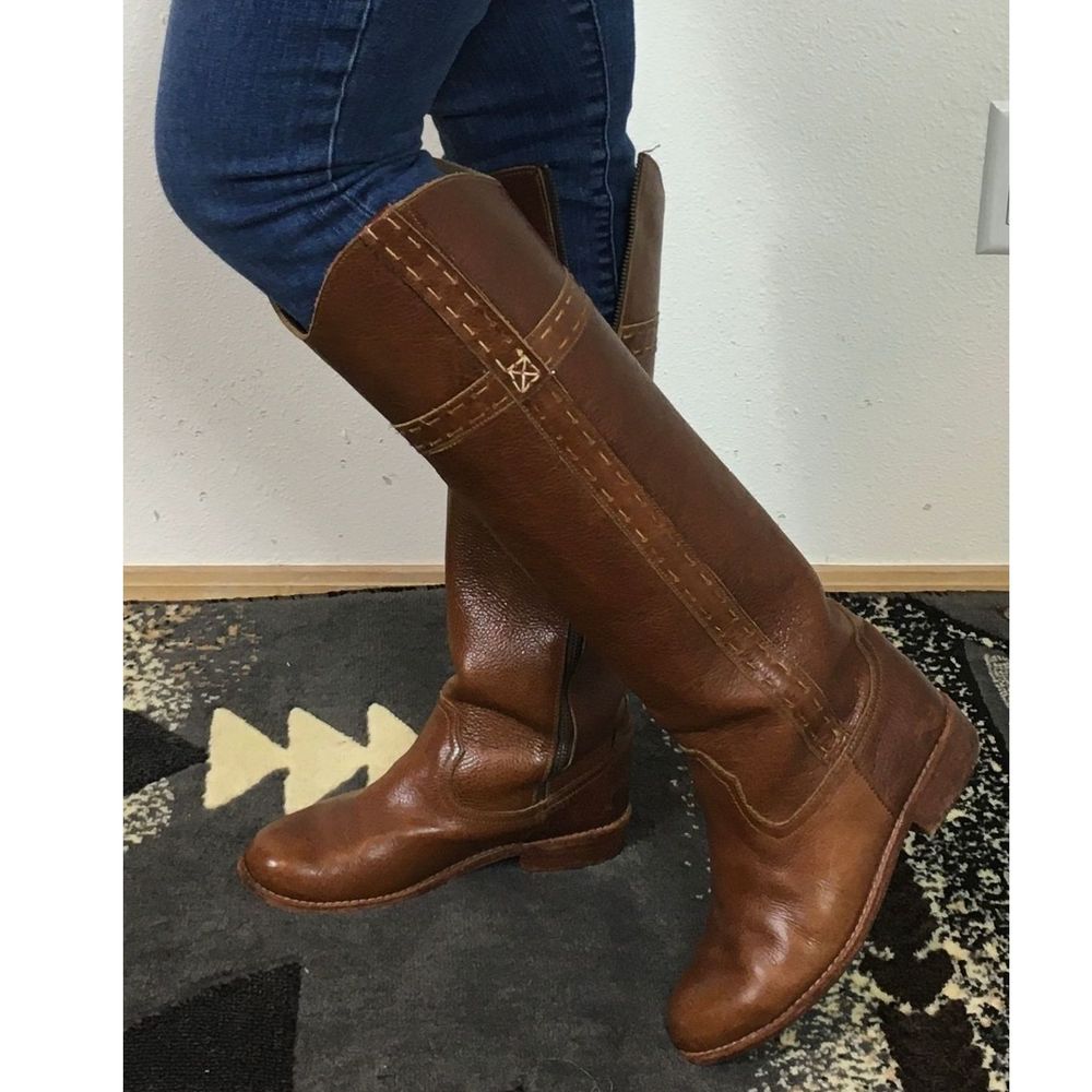 Anouk Leather Riding Boots Knee High Western